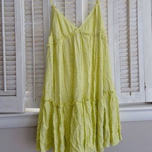 Neon Green Flowly Sun Dress